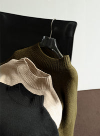 【Et】Petit High Neck Cocoon Silhouette Knit