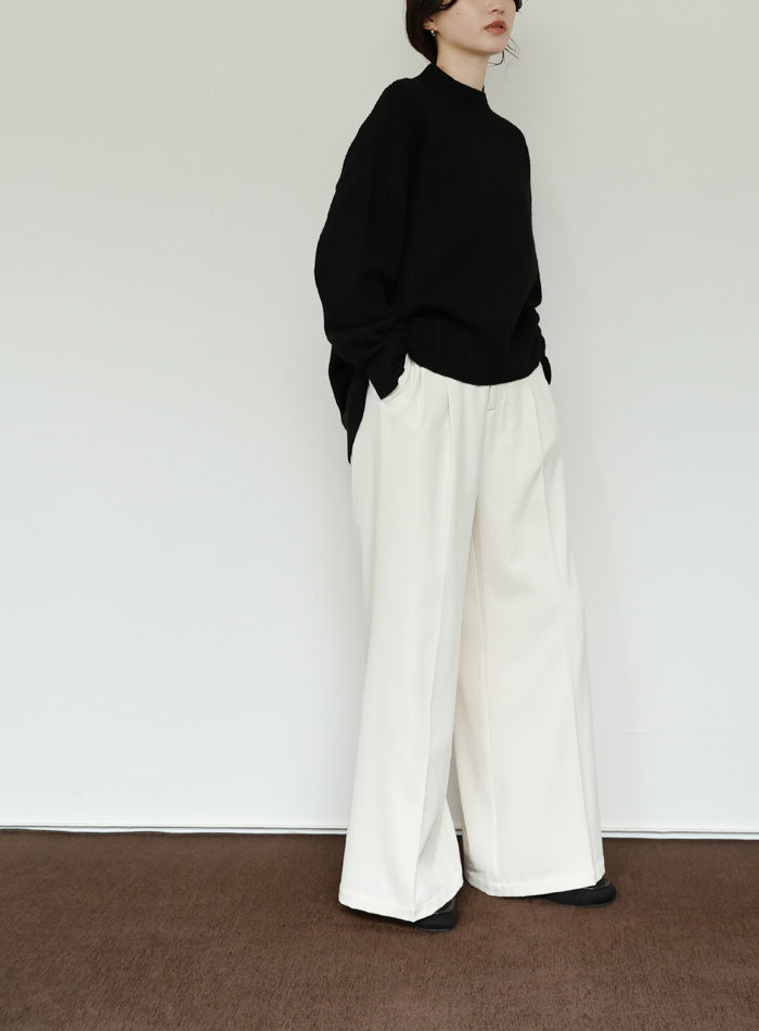 【Et】Petit High Neck Cocoon Silhouette Knit