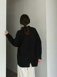 【Et】Petit High Neck Cocoon Silhouette Knit