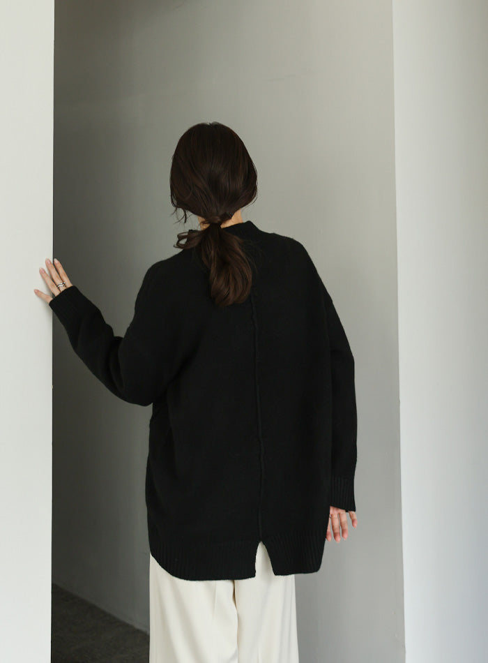 【Et】Petit High Neck Cocoon Silhouette Knit