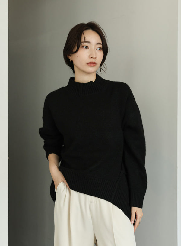 【Et】Petit High Neck Cocoon Silhouette Knit