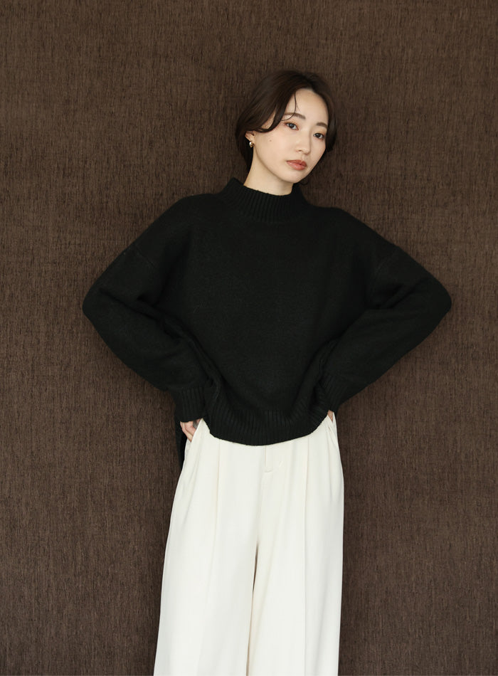 【Et】Petit High Neck Cocoon Silhouette Knit
