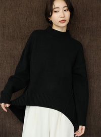 【Et】Petit High Neck Cocoon Silhouette Knit