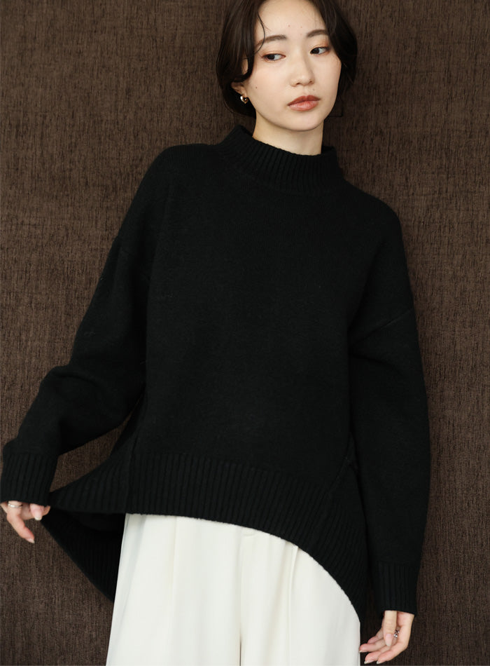 【Et】Petit High Neck Cocoon Silhouette Knit