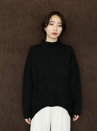 【Et】Petit High Neck Cocoon Silhouette Knit
