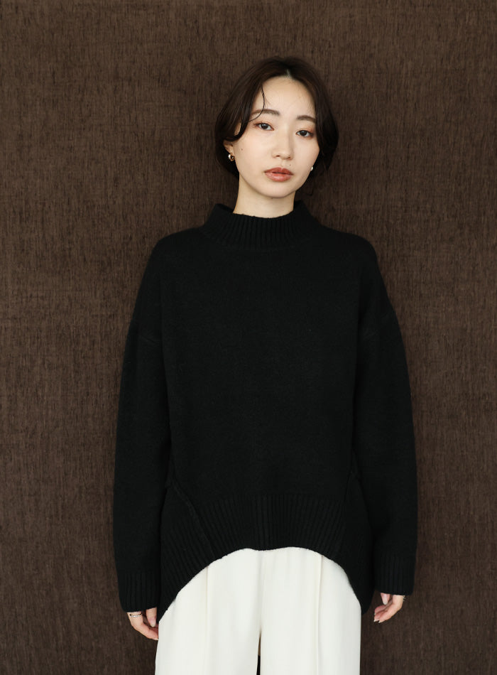 【Et】Petit High Neck Cocoon Silhouette Knit
