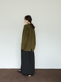 【Et】Petit High Neck Cocoon Silhouette Knit