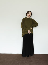 【Et】Petit High Neck Cocoon Silhouette Knit
