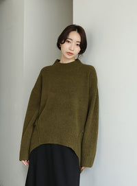 【Et】Petit High Neck Cocoon Silhouette Knit