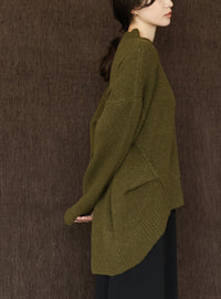 【Et】Petit High Neck Cocoon Silhouette Knit