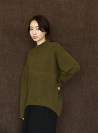 【Et】Petit High Neck Cocoon Silhouette Knit