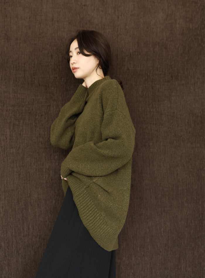 【Et】Petit High Neck Cocoon Silhouette Knit