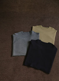 【Et】Dolman Sleeve Short Rib Knit