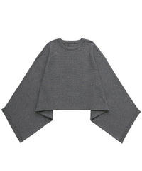 【Et】Dolman Sleeve Short Rib Knit