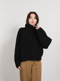 【Et】Long Turtleneck Knit
