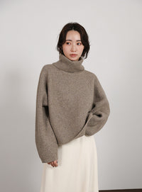 【Et】Long Turtleneck Knit