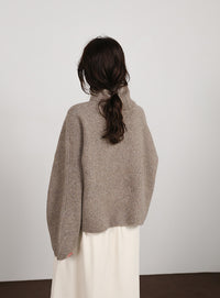 【Et】Long Turtleneck Knit