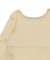 【Et】Linen like Sheer Mesh Knit