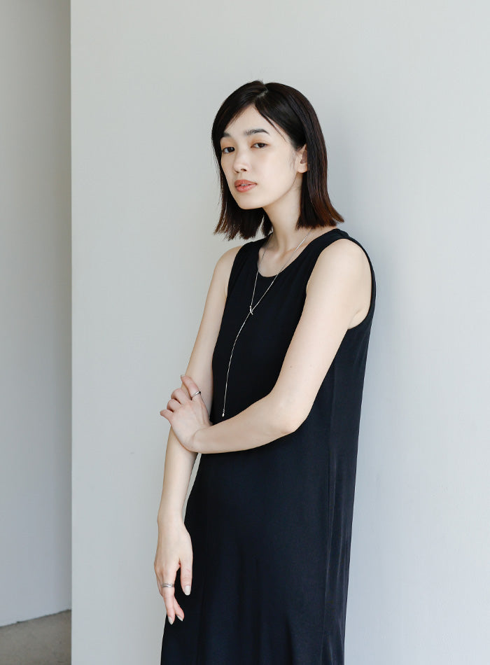 【Et】シアーカットソーノースリーブワンピース【SALE】