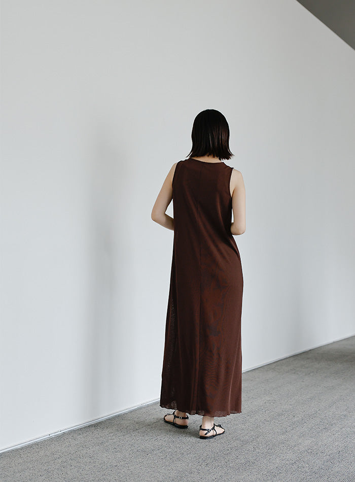 【Et】シアーカットソーノースリーブワンピース【SALE】