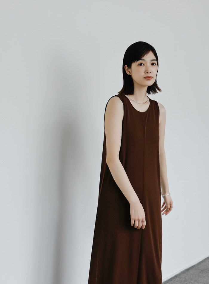 【Et】シアーカットソーノースリーブワンピース【SALE】