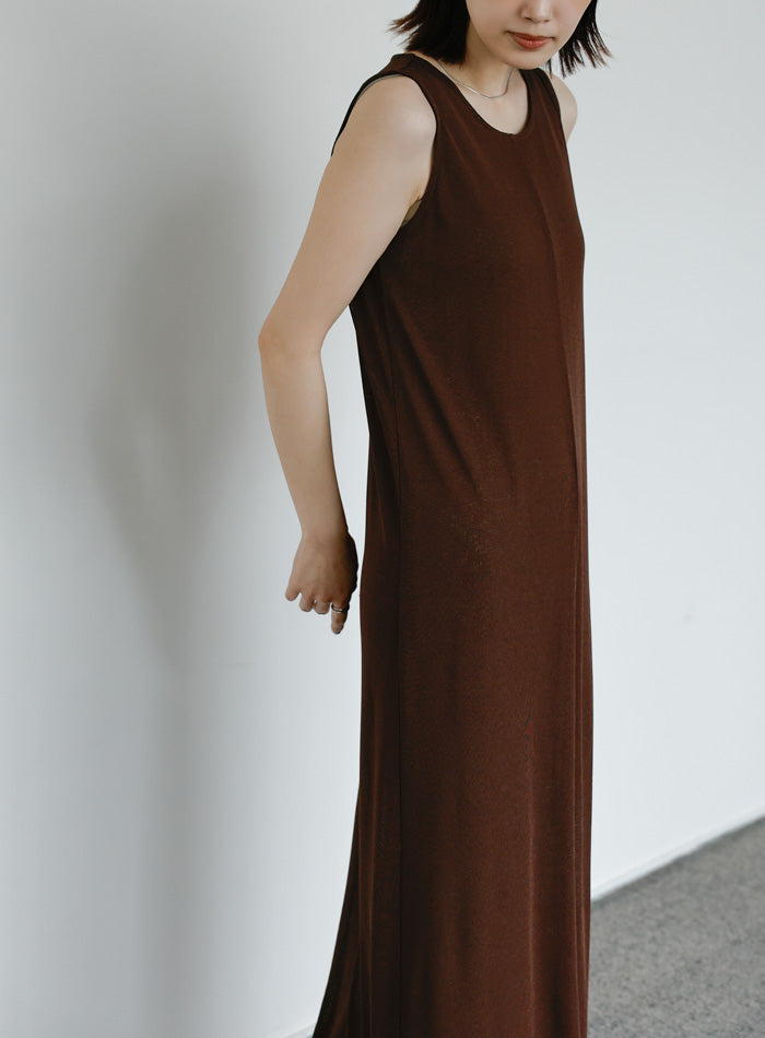 【Et】シアーカットソーノースリーブワンピース【SALE】