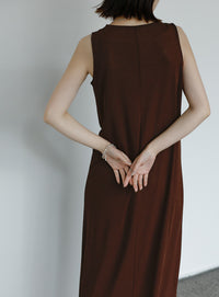 【Et】シアーカットソーノースリーブワンピース【SALE】