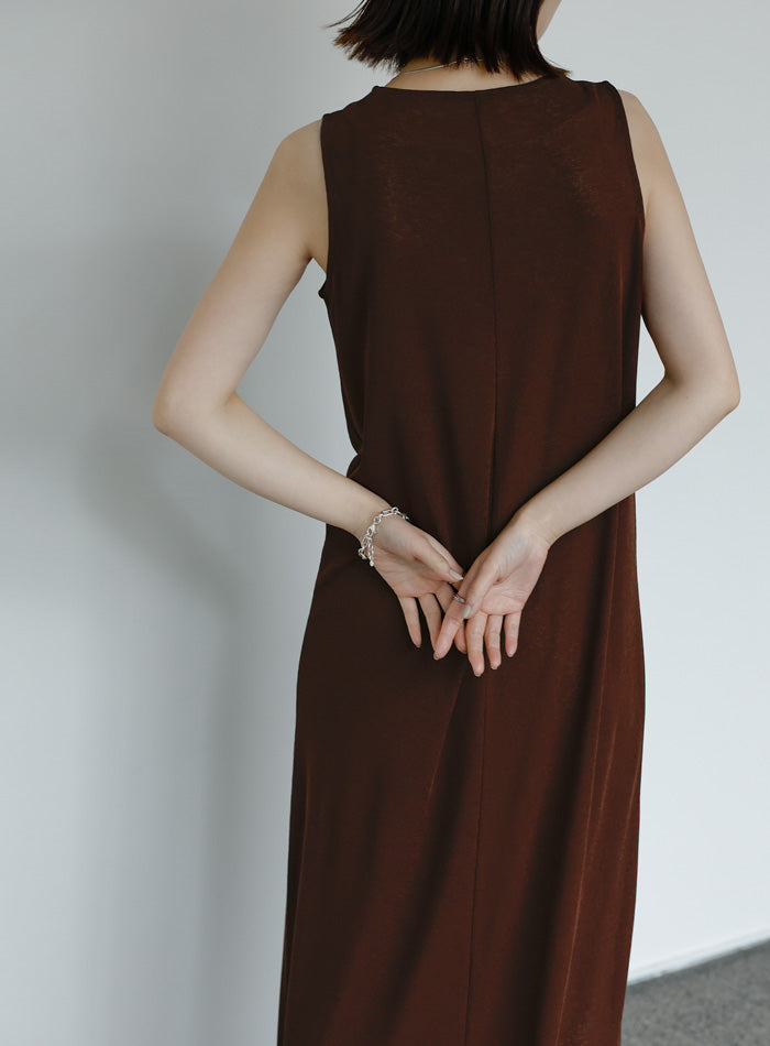 【Et】シアーカットソーノースリーブワンピース【SALE】