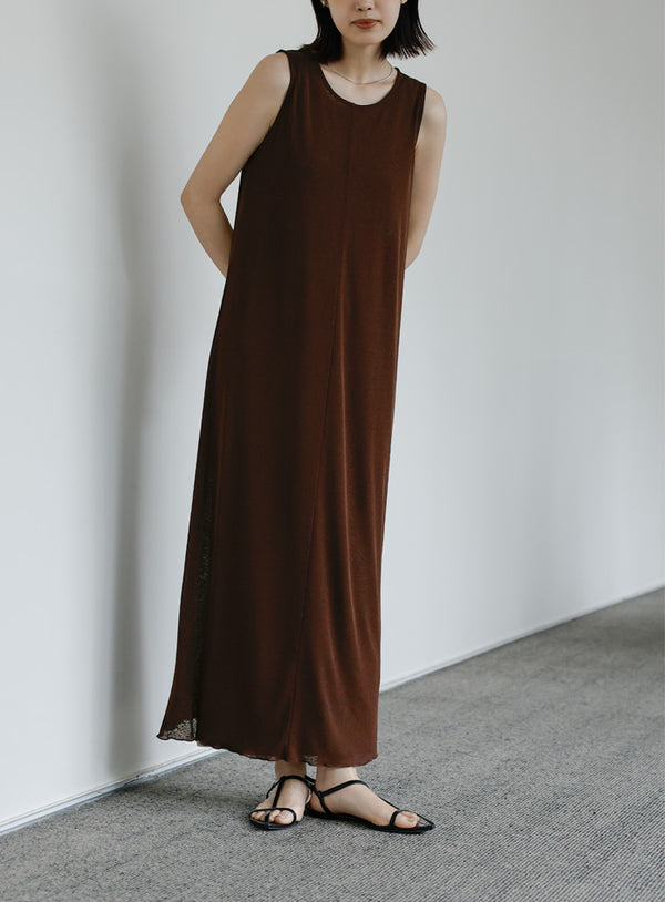 【Et】シアーカットソーノースリーブワンピース【SALE】