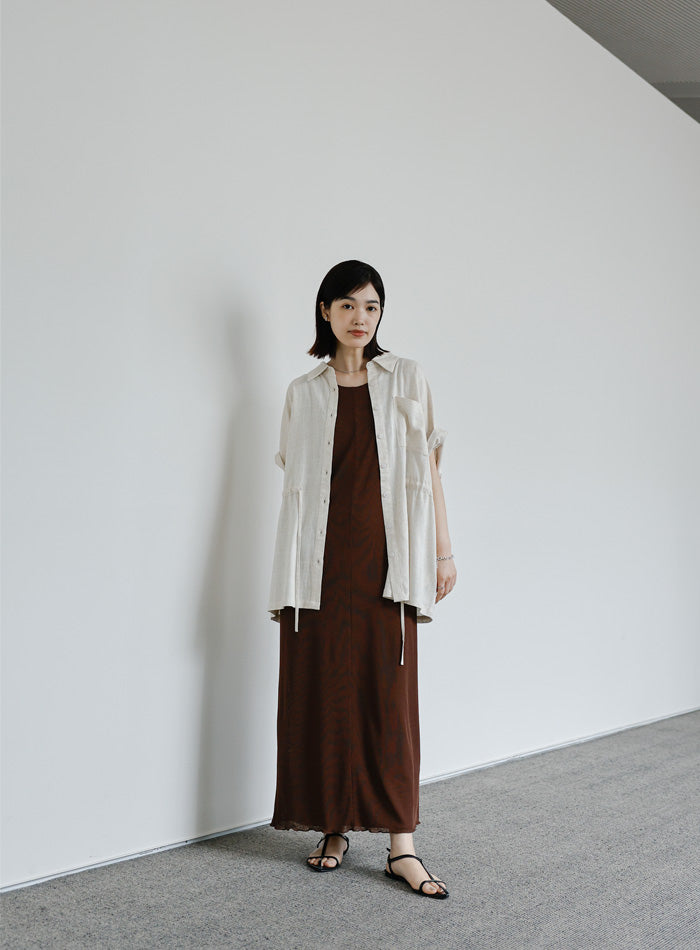 【Et】シアーカットソーノースリーブワンピース【SALE】