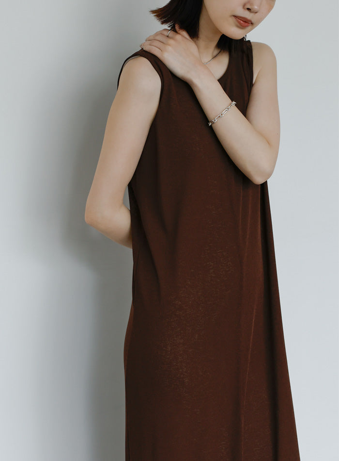 【Et】シアーカットソーノースリーブワンピース【SALE】