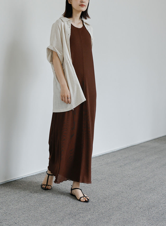 【Et】シアーカットソーノースリーブワンピース【SALE】