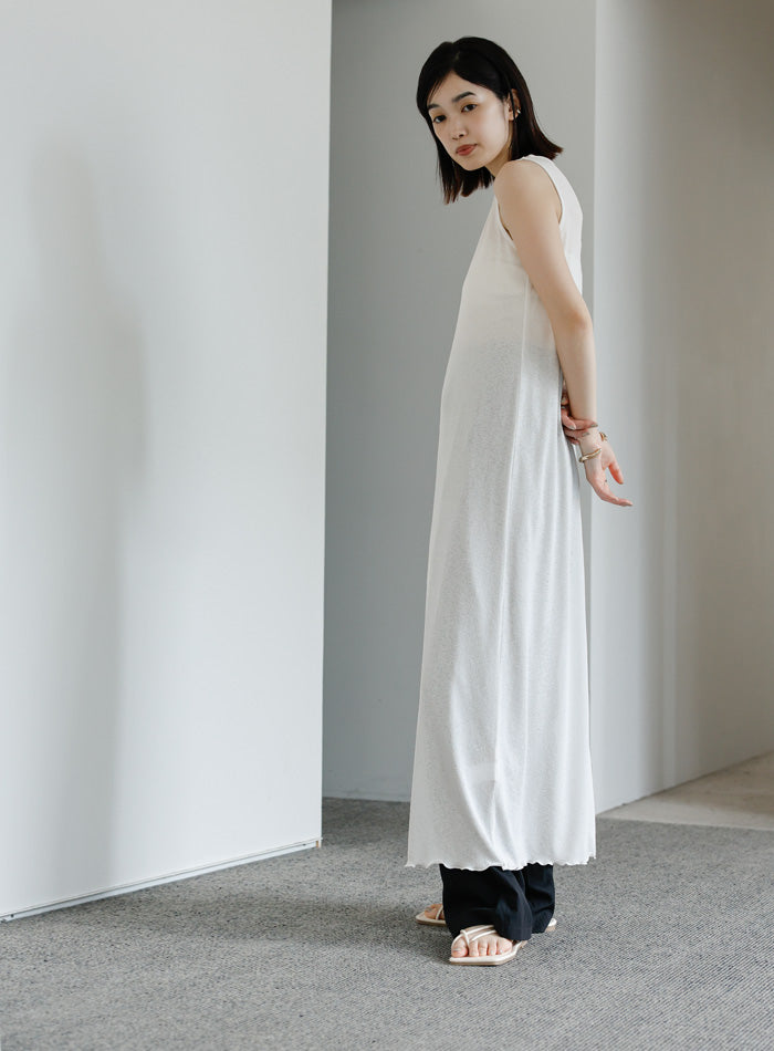 【Et】シアーカットソーノースリーブワンピース【SALE】