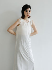 【Et】シアーカットソーノースリーブワンピース【SALE】