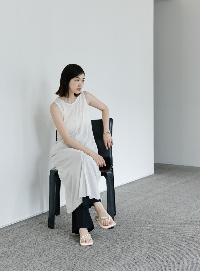 【Et】シアーカットソーノースリーブワンピース【SALE】