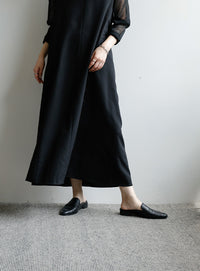 【Et】キーネックロングワンピース