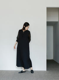 【Et】キーネックロングワンピース
