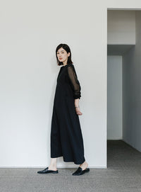 【Et】キーネックロングワンピース