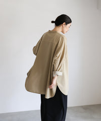 【Et】Cut-out Georgette Blouse Pants Set