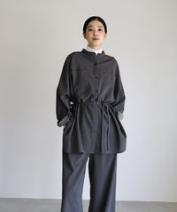 【Et】Cut-out Georgette Blouse Pants Set