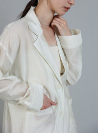 【Et】Sheer Tailored Jacket