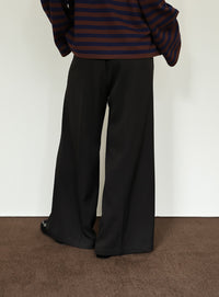 【Et】Two-tuck Wide Pants