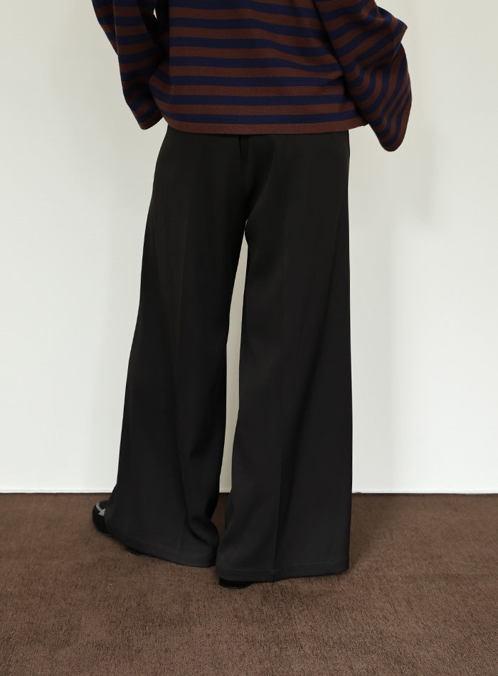 【Et】Two-tuck Wide Pants