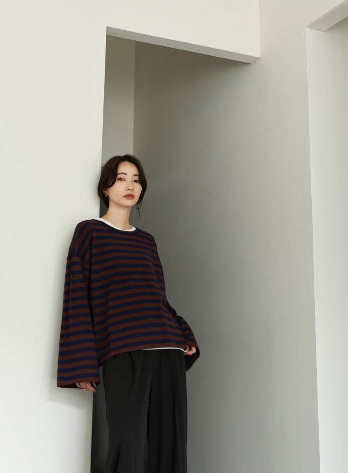 【Et】Two-tuck Wide Pants