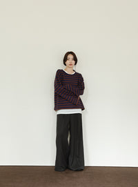 【Et】Two-tuck Wide Pants