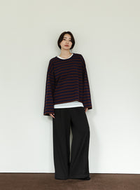 【Et】Two-tuck Wide Pants