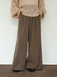 【Et】Two-tuck Wide Pants