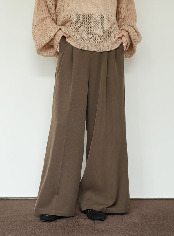 【Et】Two-tuck Wide Pants