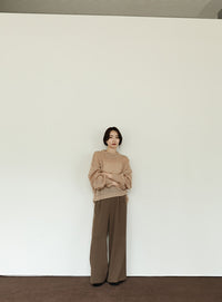 【Et】Two-tuck Wide Pants