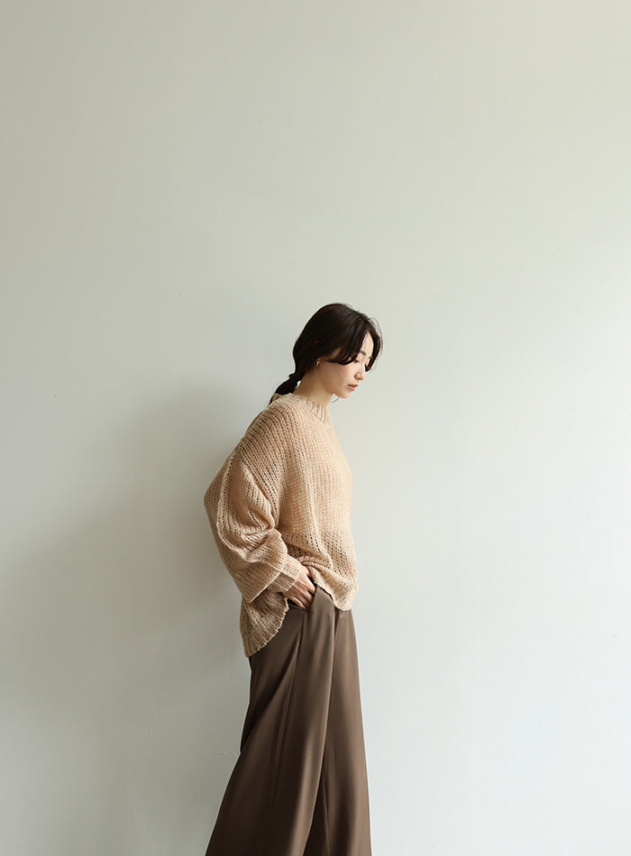 【Et】Two-tuck Wide Pants